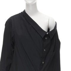 vintage COMME DES GARCONS 1992 asymmetric scoop collar oversized shirt