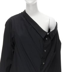 vintage COMME DES GARCONS 1992 asymmetric scoop collar oversized shirt