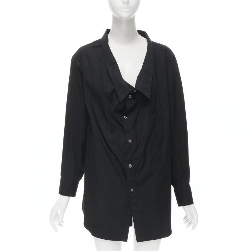 vintage COMME DES GARCONS 1992 camisa asimetrica cuello redondo oversize en venta en 1stDibs