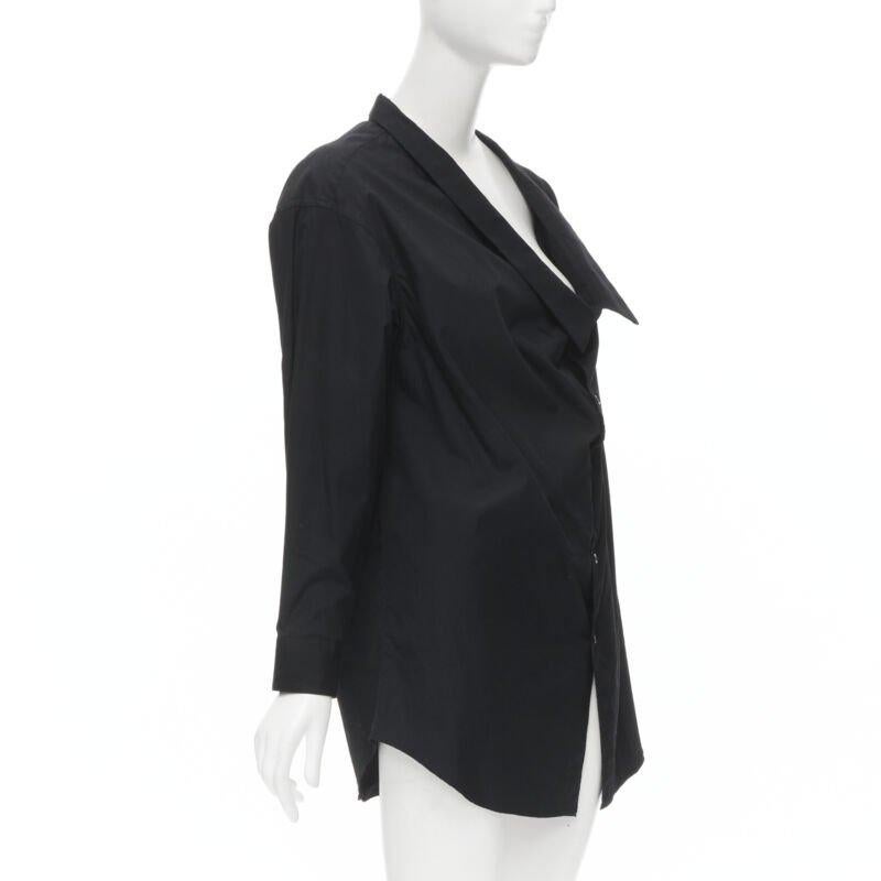 vintage COMME DES GARCONS 1992 chemise asymétrique à col pelleté surdimensionnée Excellent état - En vente à Hong Kong, NT