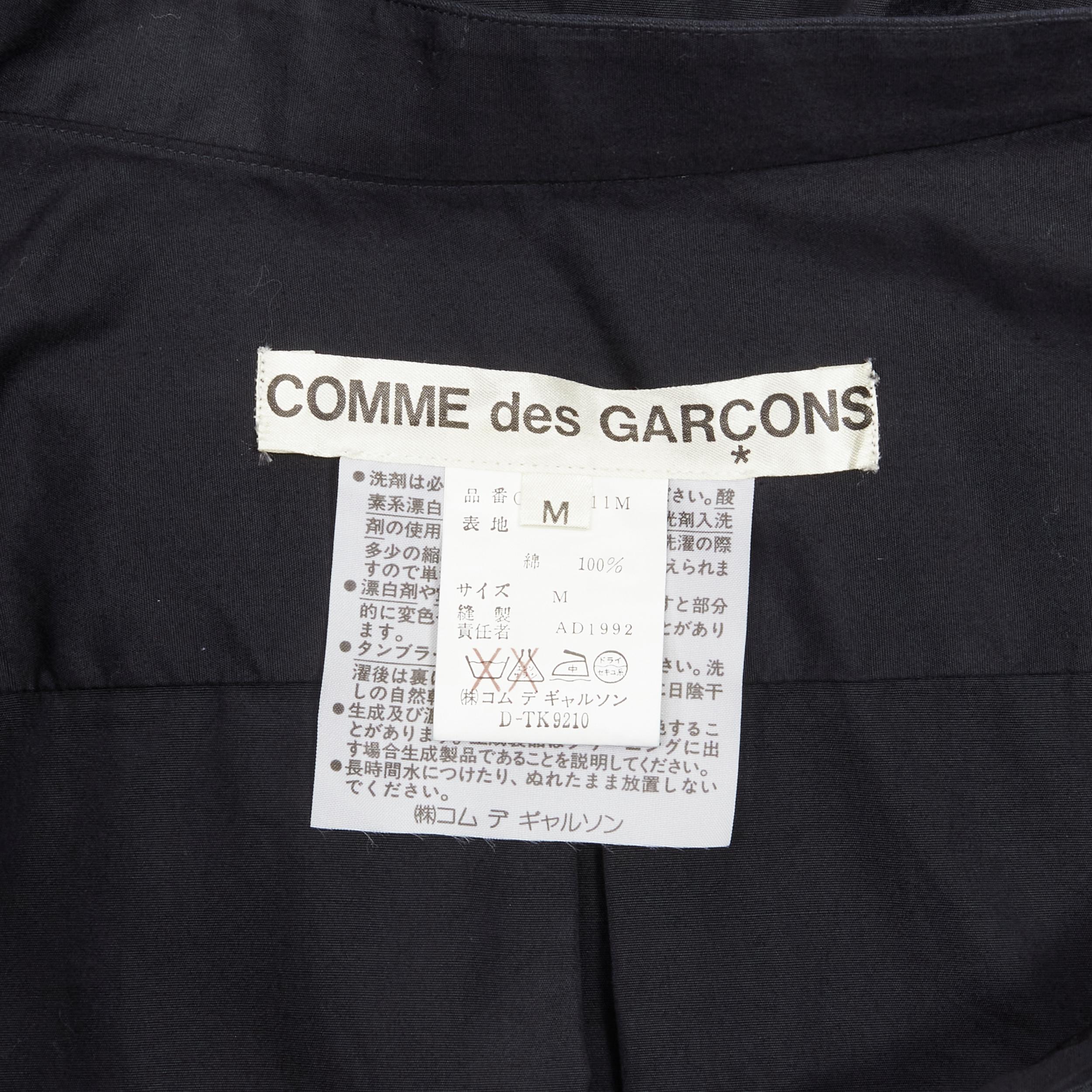 vintage COMME DES GARCONS 1992 black deconstructed magic tape wrap shirt M For Sale 7