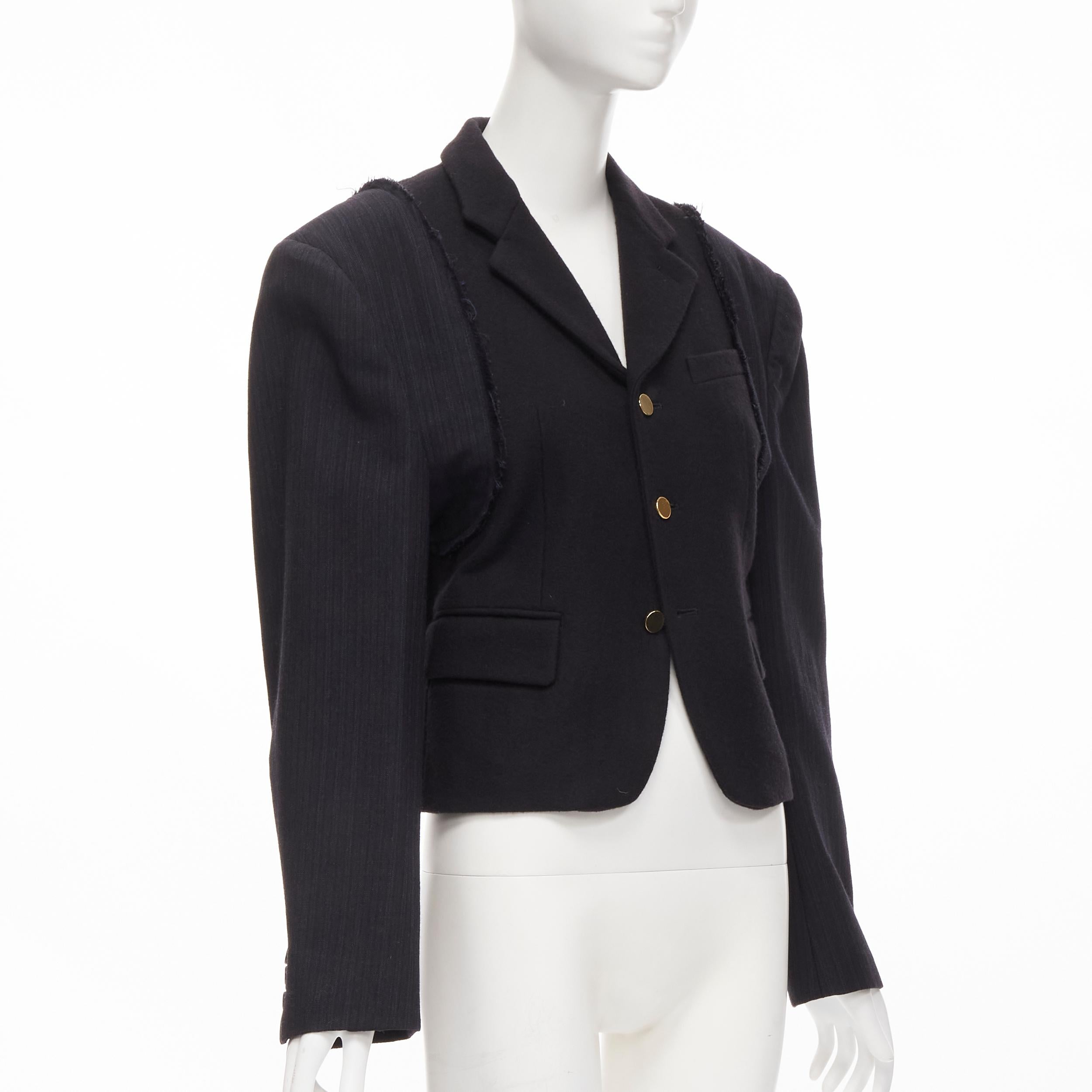 Vintage COMME DES GARCONS 1993 Schwarzer Blazer mit gepolsterten Schultern M im Zustand „Hervorragend“ im Angebot in Hong Kong, NT