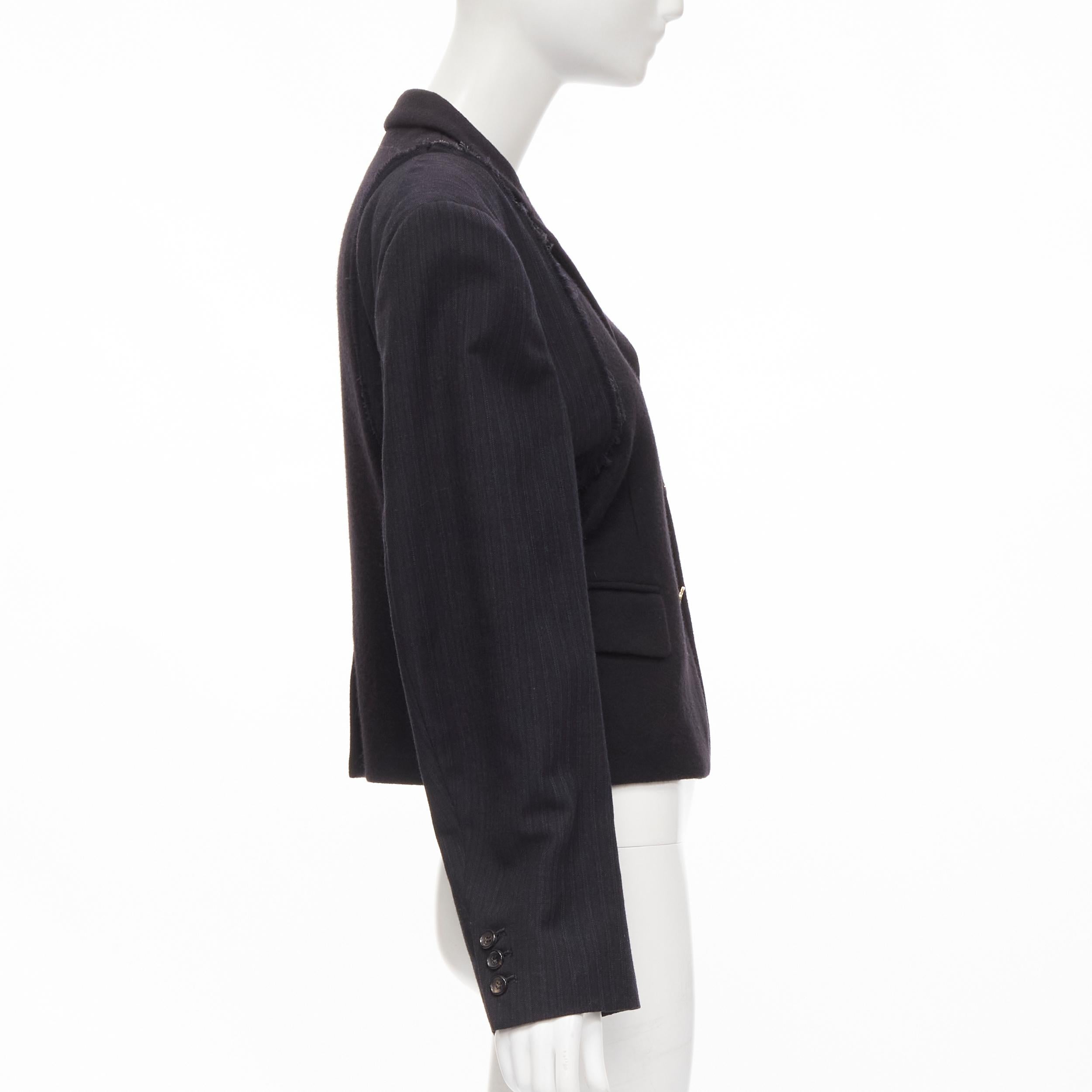 Vintage COMME DES GARCONS 1993 Schwarzer Blazer mit gepolsterten Schultern M Damen im Angebot