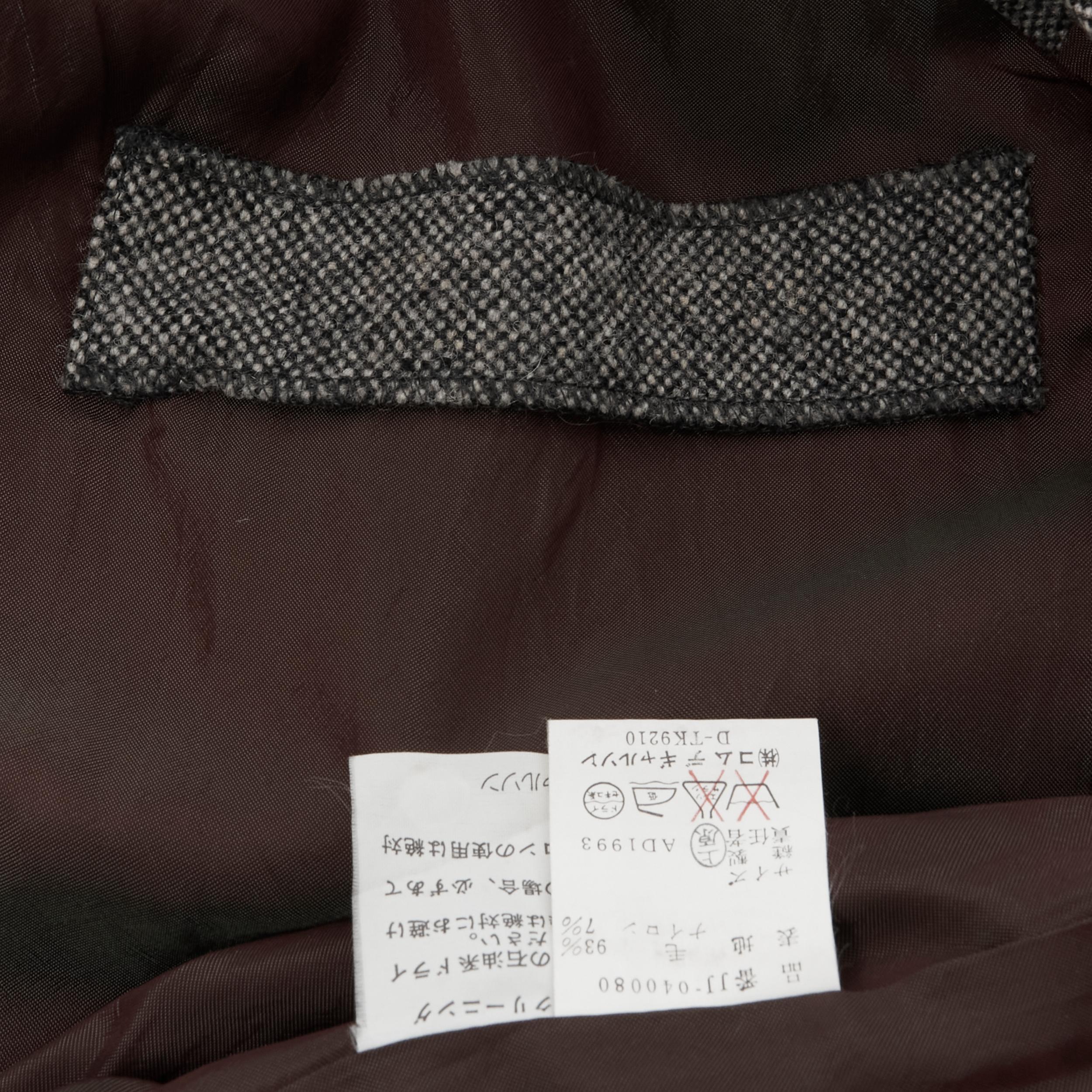 vintage COMME DES GARCONS 1993 tweed deconstructed patchwork asymmetric vest S 4
