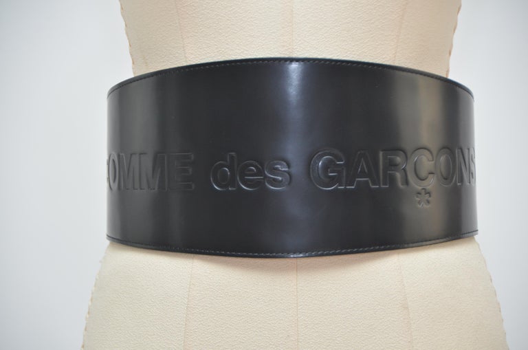 Vintage Comme Des Garcons Black Leather Belt SZ 80 NEW WITH 