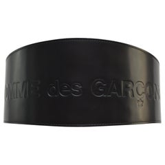 Comme Des Garçons - Cuir noir vintage  Ceinture Veste SZ 80  NOUVEAU AVEC ÉTIQUETTE