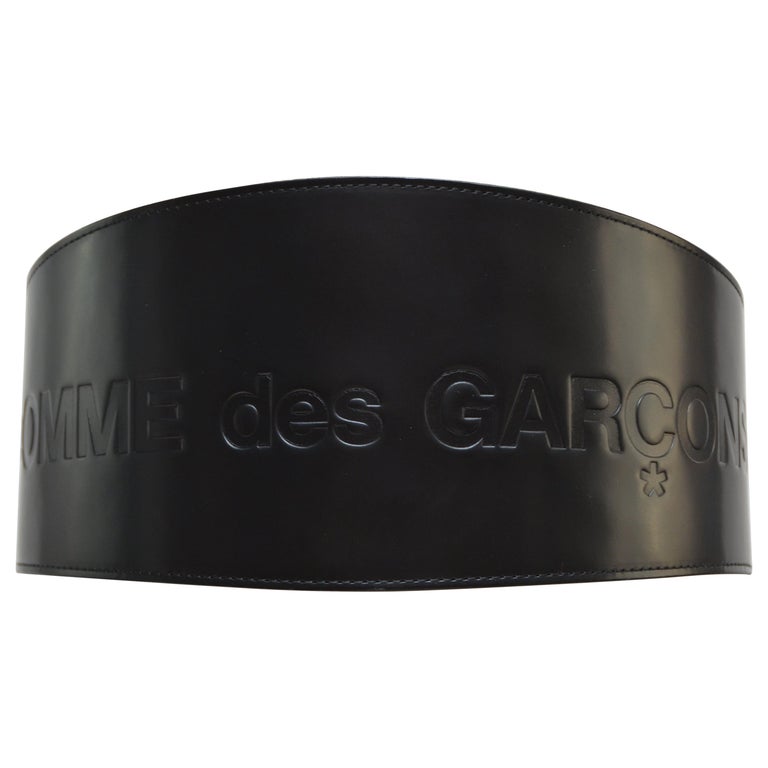Vintage Comme Des Garcons Black Leather Belt SZ 80 NEW WITH  display picture 1