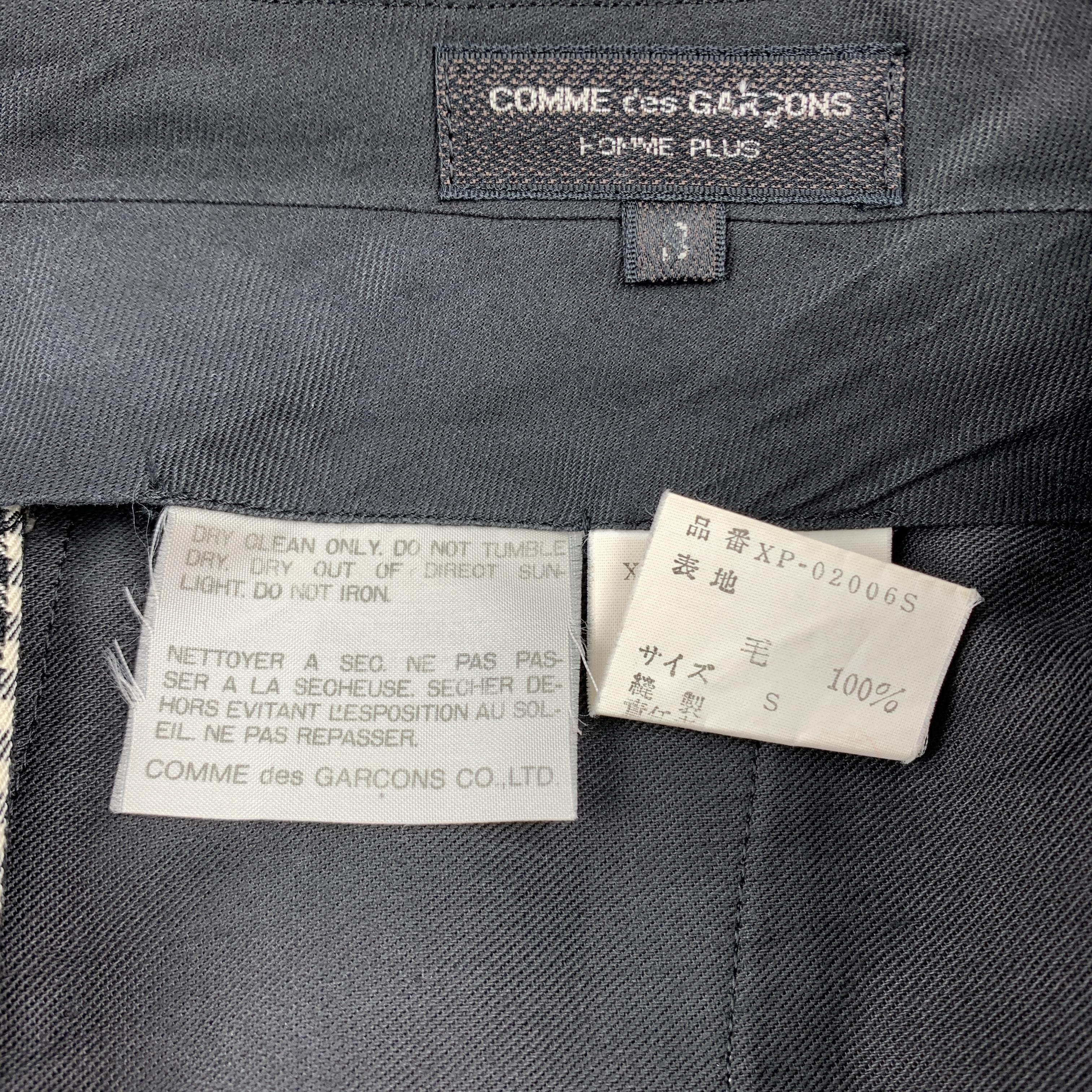 Vintage COMME des GARCONS HOMME PLUS Size S Black & White Nailhead Casual Pants 1