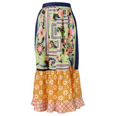 Vintage Comme des Garcons Multi Scarf Patchwork Skirt 2001