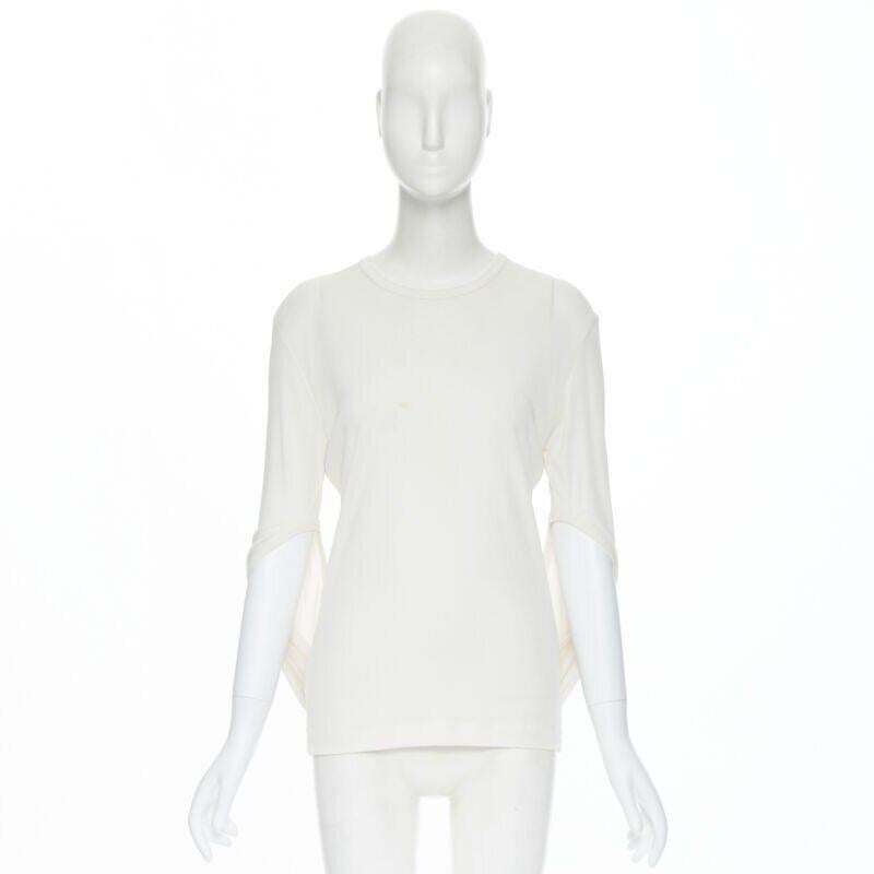 vintage COMME DES GARCONS ROBE DE CHAMBRE 1990 white infinity loop sleeve top S In Fair Condition In Hong Kong, NT