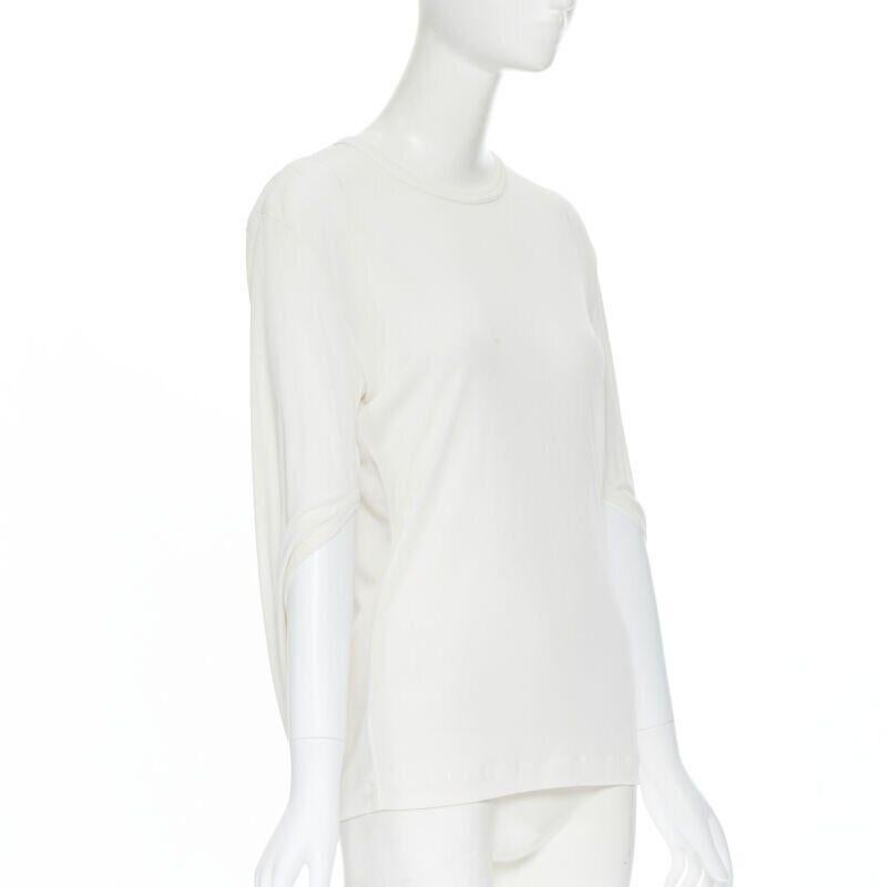 Women's vintage COMME DES GARCONS ROBE DE CHAMBRE 1990 white infinity loop sleeve top S