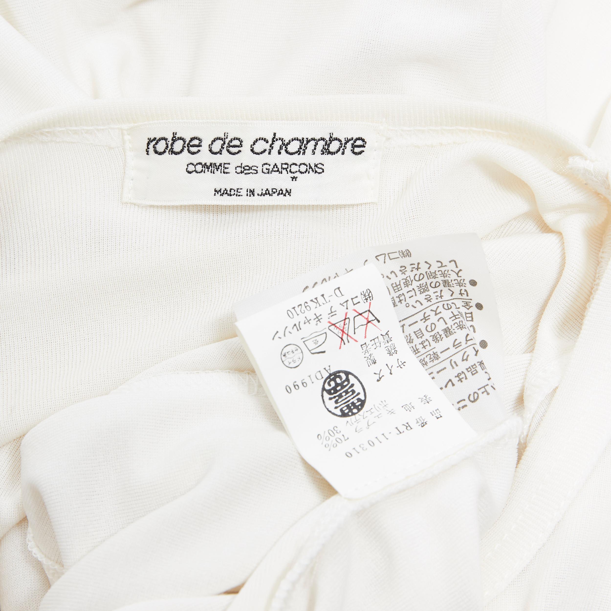 vintage COMME DES GARCONS ROBE DE CHAMBRE 1990 white infinity loop sleeve top S 1