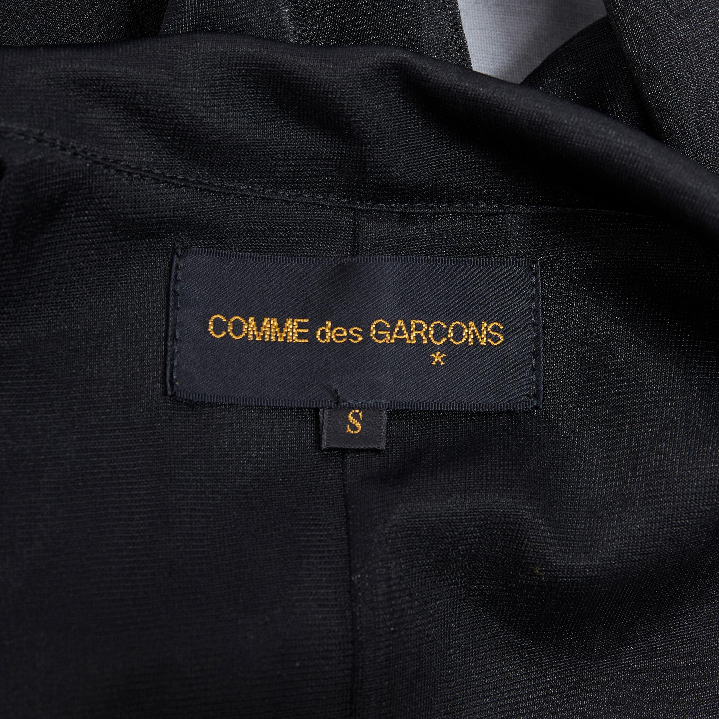vintage COMME DES GARCONS Runway black sheer bundle drawstring blazer jacket S 1