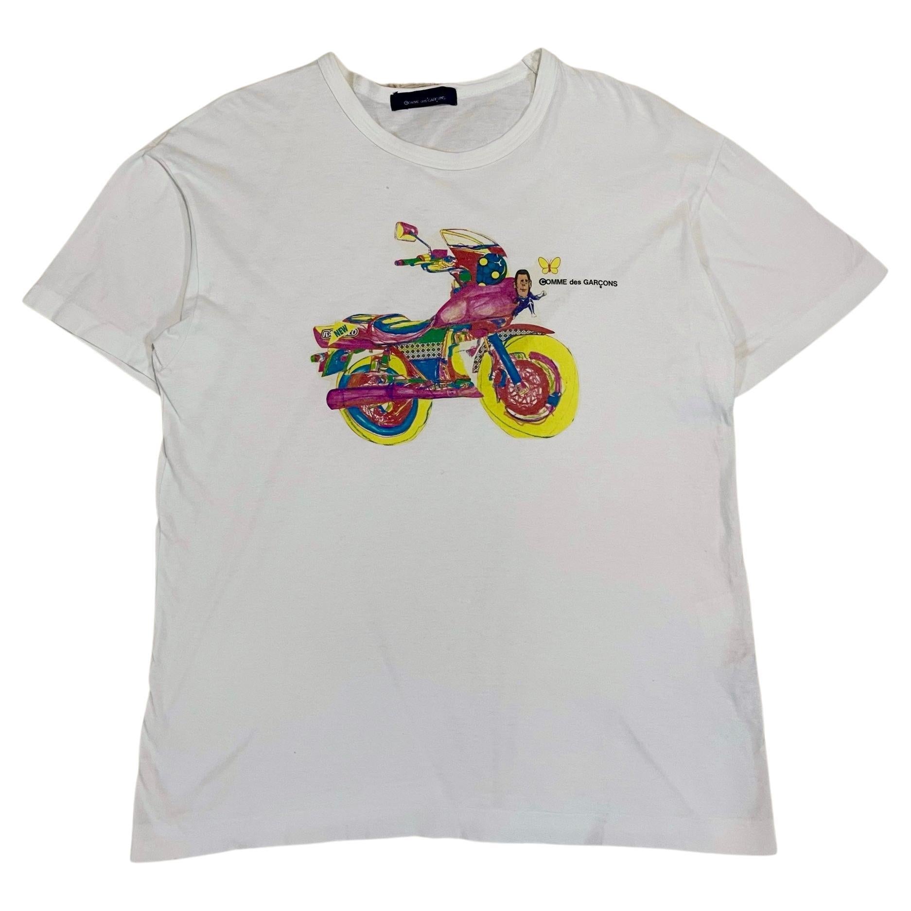 Vintage Comme Des Garcons S/S2000 "Motorbike" T-Shirt For Sale