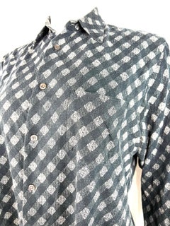 Vintage Comme des Garcons Shirt Black and White Cotton Shirt Top, Size XL