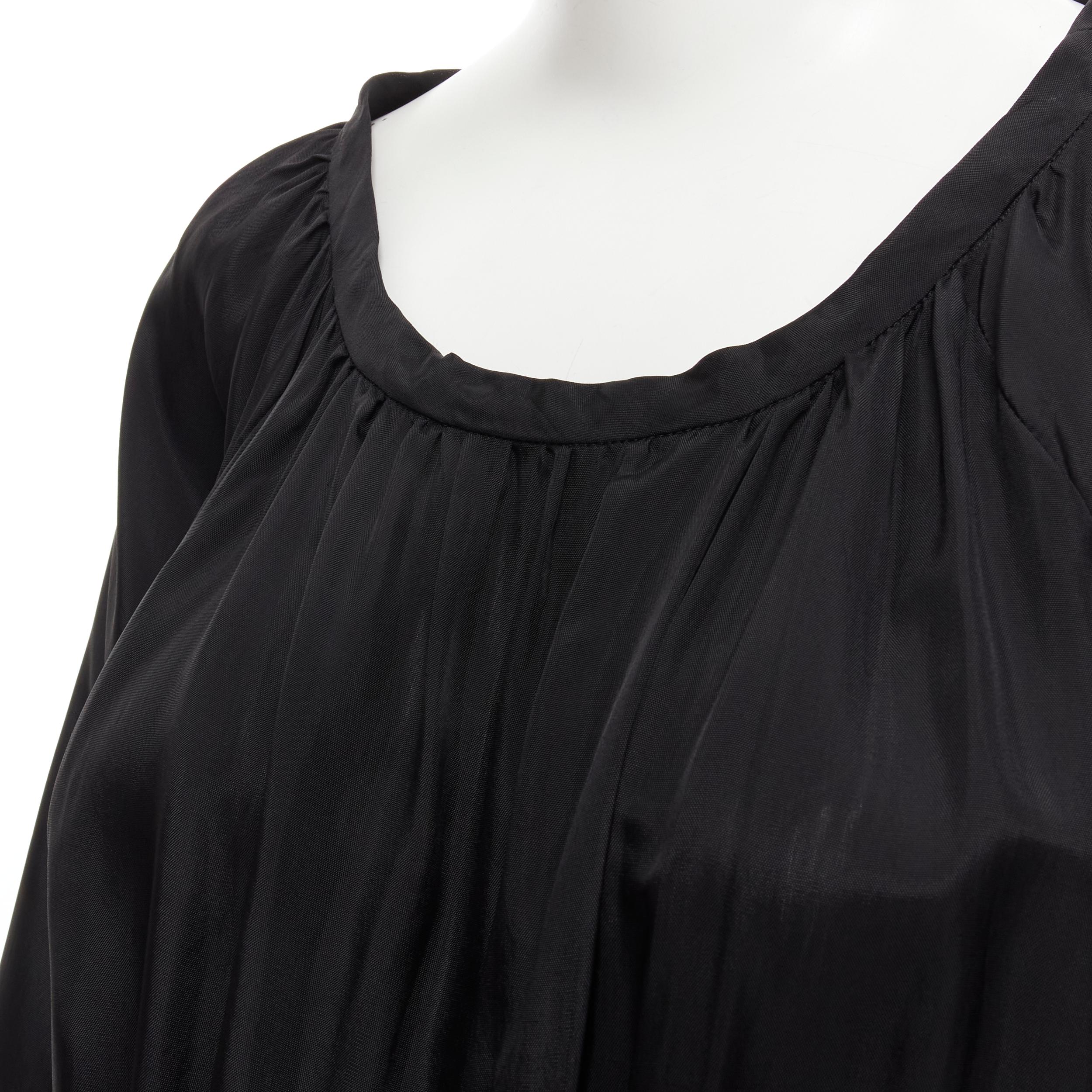 Women's vintage COMME DES GARCONS TRICOT 1989 black rayon open back wide leg jumpsuit M For Sale