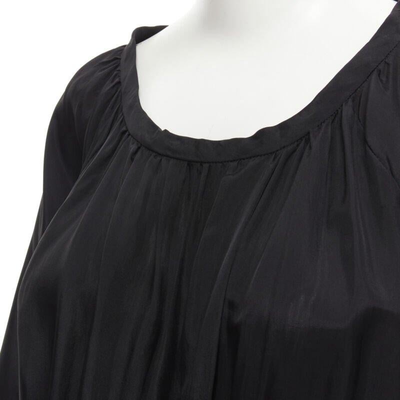 Vintage COMME DES GARCONS TRICOT 1989 noir rayonne dos ouvert combinaison à jambes larges M en vente 2