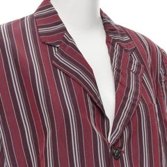 vintage COMME DS GARCONS 1991 green stripe deconstructed blazer jacket M