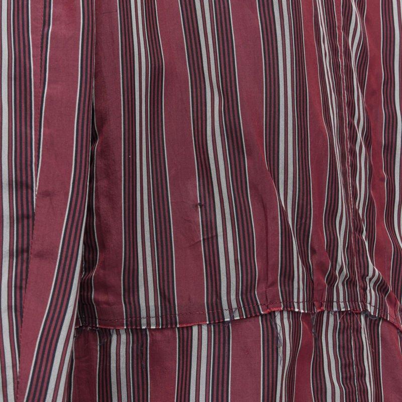 vintage COMME DS GARCONS 1991 green stripe deconstructed blazer jacket M For Sale 4