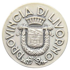 Vintage Commemorative Silver Medal City of Livorno, 1988