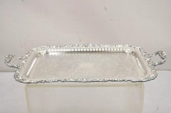 Vintage Community Ascot 0316-5 Pierced Gallery Silver Plate Serving Platter Tray