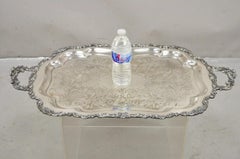 Vintage Community Ascot Sheffield Large Victorian Silver Plated Platter Bar Tray