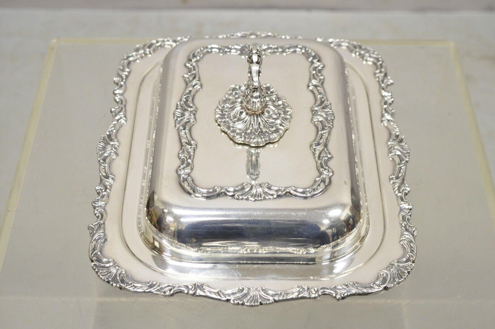 Vintage Community Ascot Silver Plated Victorian Style Lidded Serving Platter For Sale 6