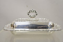 Vassoio da portata con coperchio Vintage Community Ascot placcato in argento in stile vittoriano