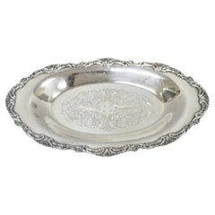Vintage Community Ascot Victorian Silver Plated Oval Narrow Trinket Dish