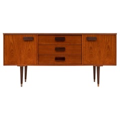 Vintage Compact Mid-Century Modern Mcm Danish Teak Credenza Sideboard 1960