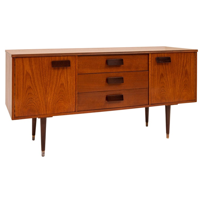 Vintage Compact MidCentury Modern Mcm Danish Teak Credenza Sideboard