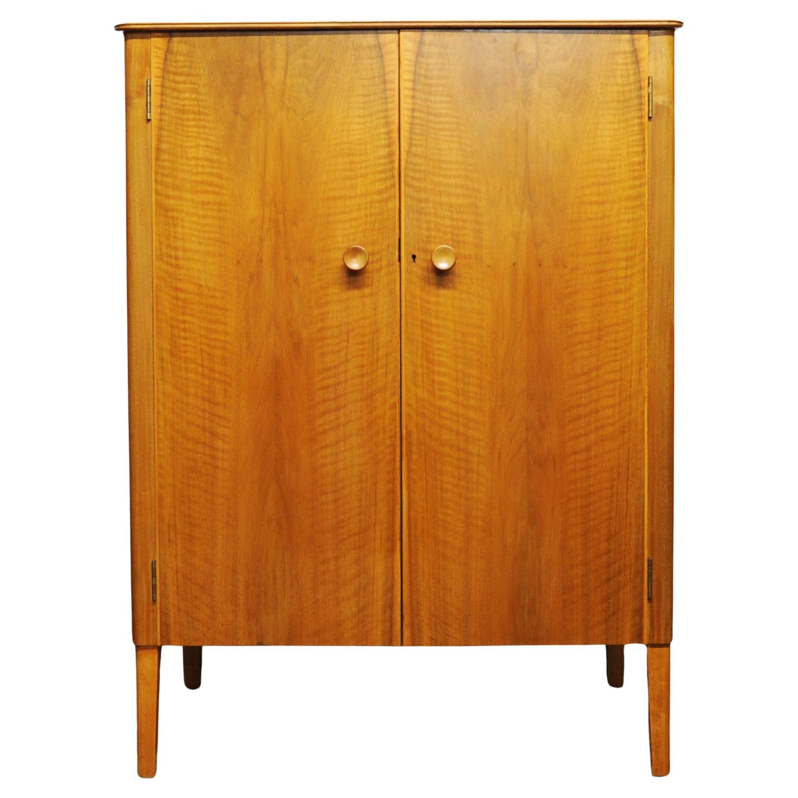 Vintage Compact Walnut Wardrobe by Gordon Russell, 1960s For Sale