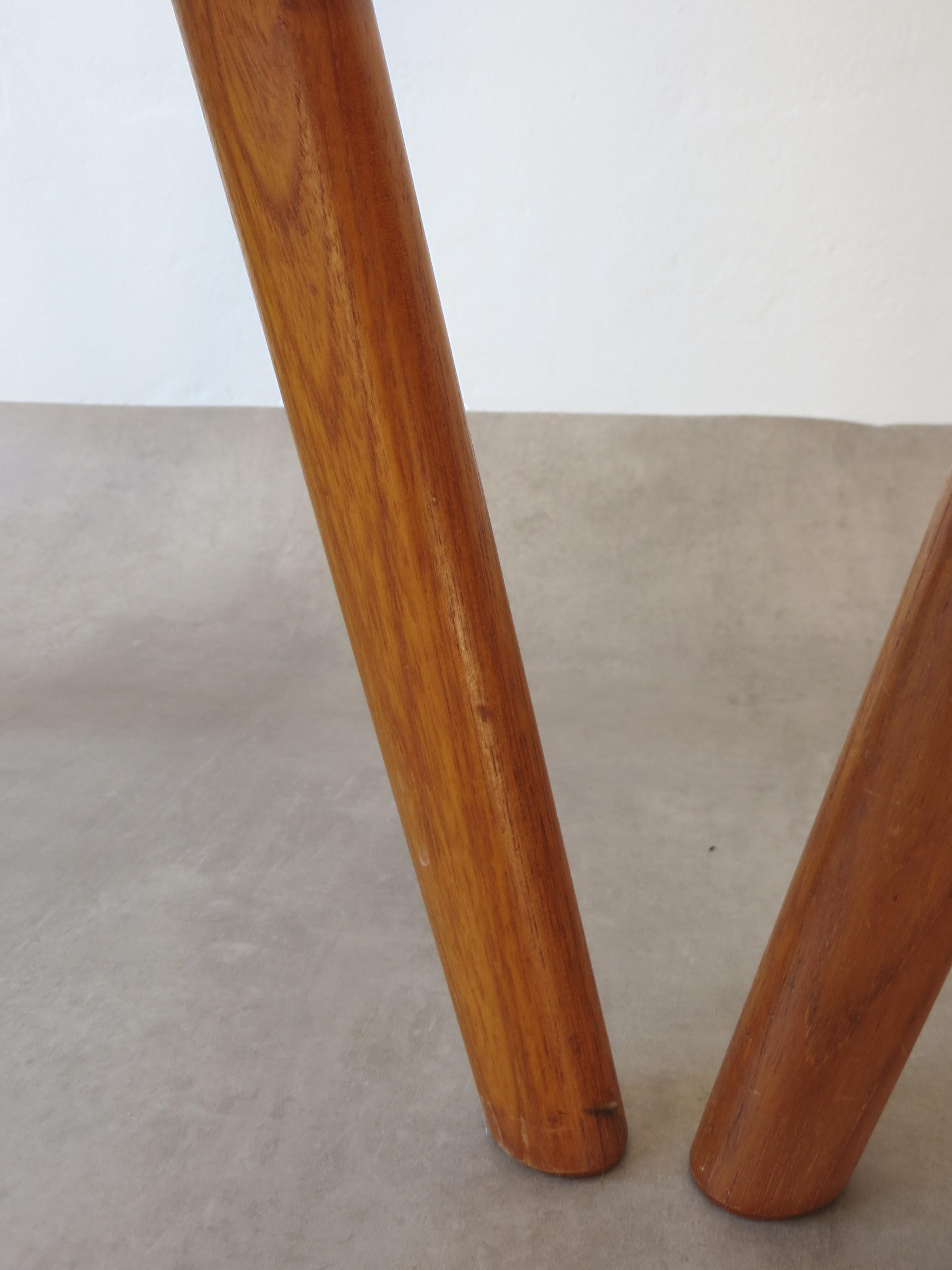 Vintage Compass Chair by Kai Kristiansen in Solid Teak and Wool, Denmark, 1950s 7