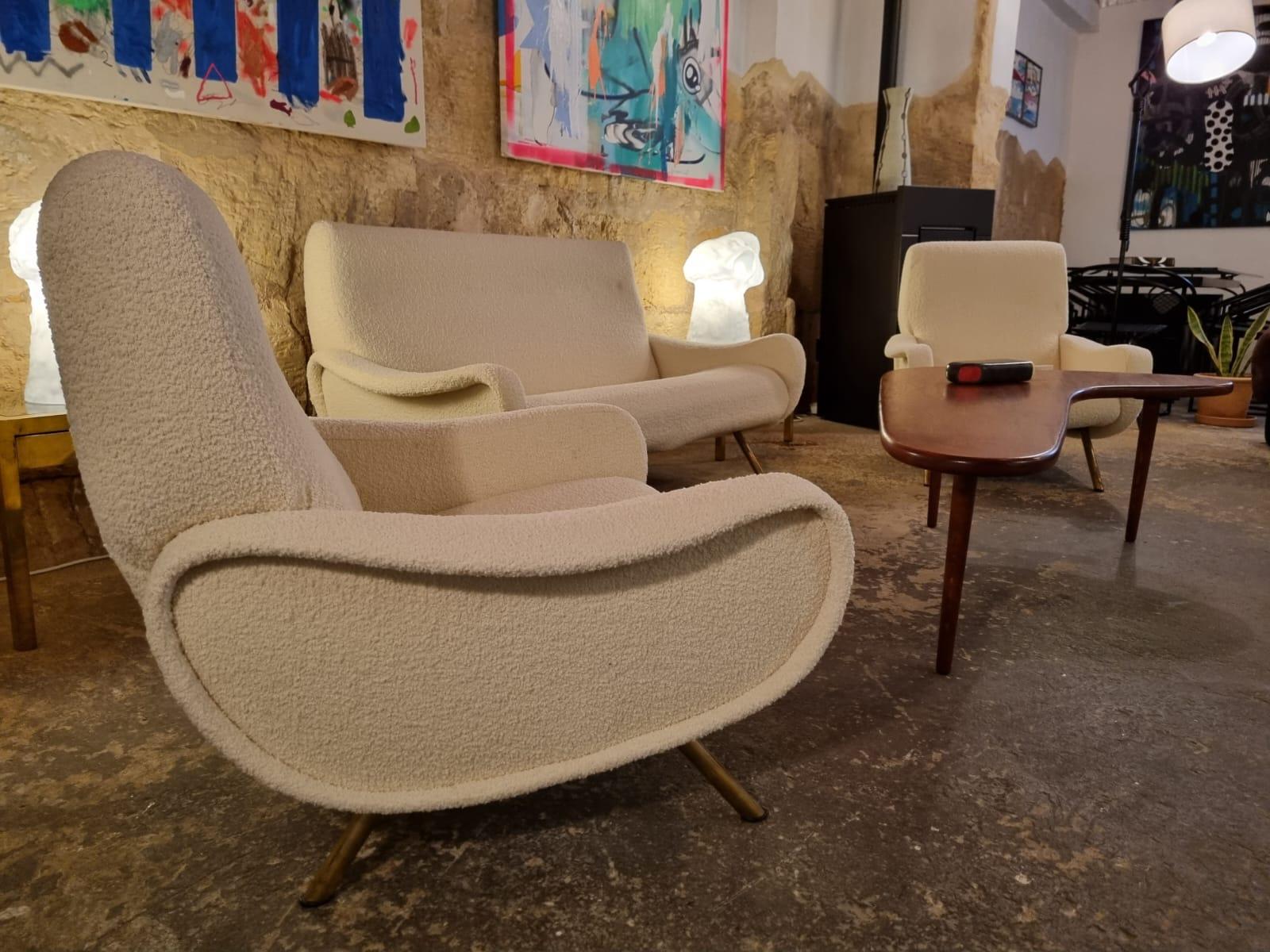 Komplett restauriertes Marco Zanuso Damen-Sofa, Italien 1950er Jahre, Vintage im Angebot 4