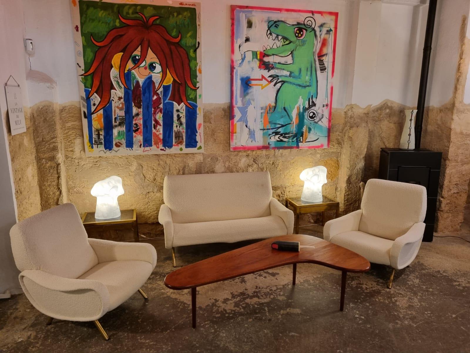 Komplett restauriertes Marco Zanuso Damen-Sofa, Italien 1950er Jahre, Vintage im Angebot 2