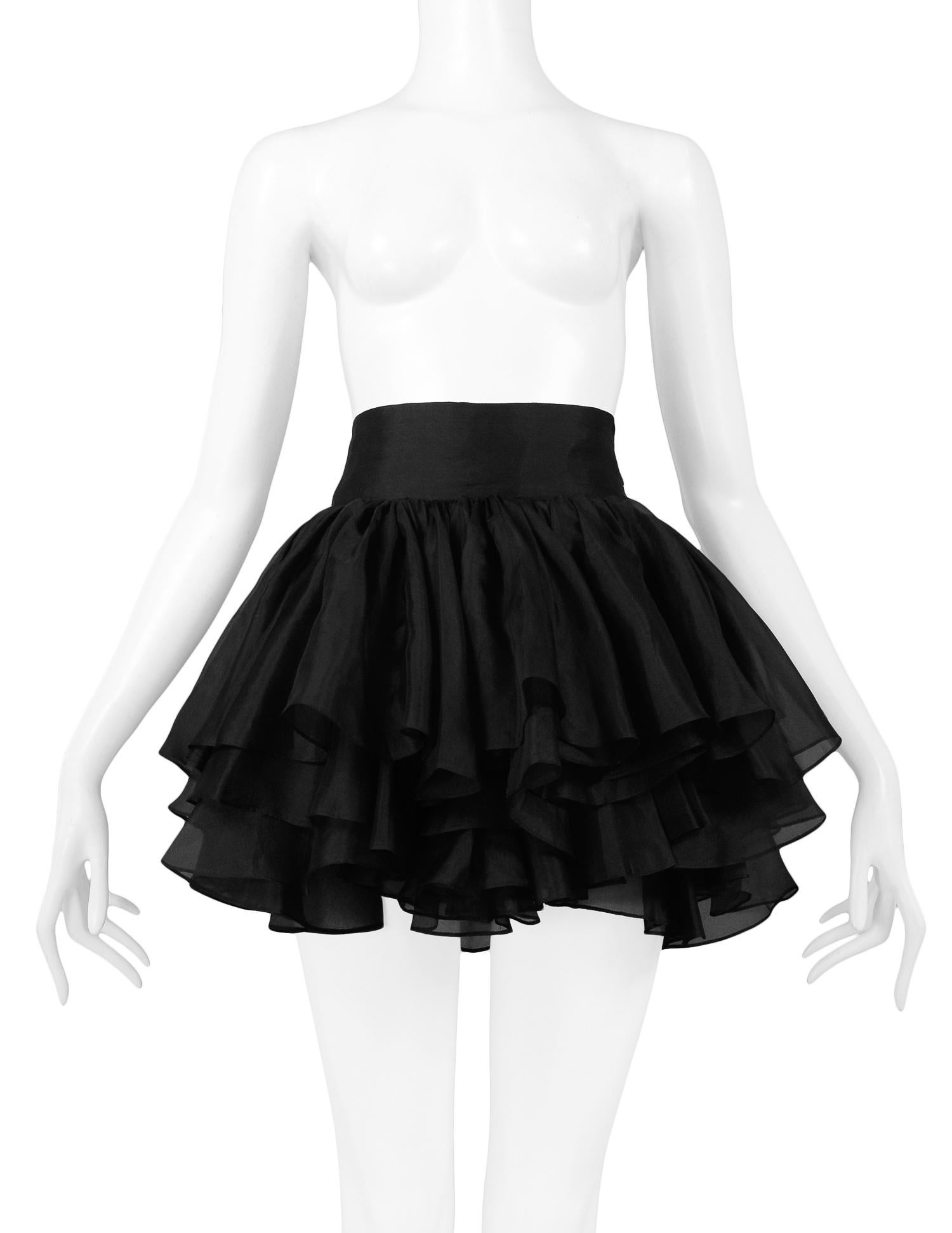 black organza skirt