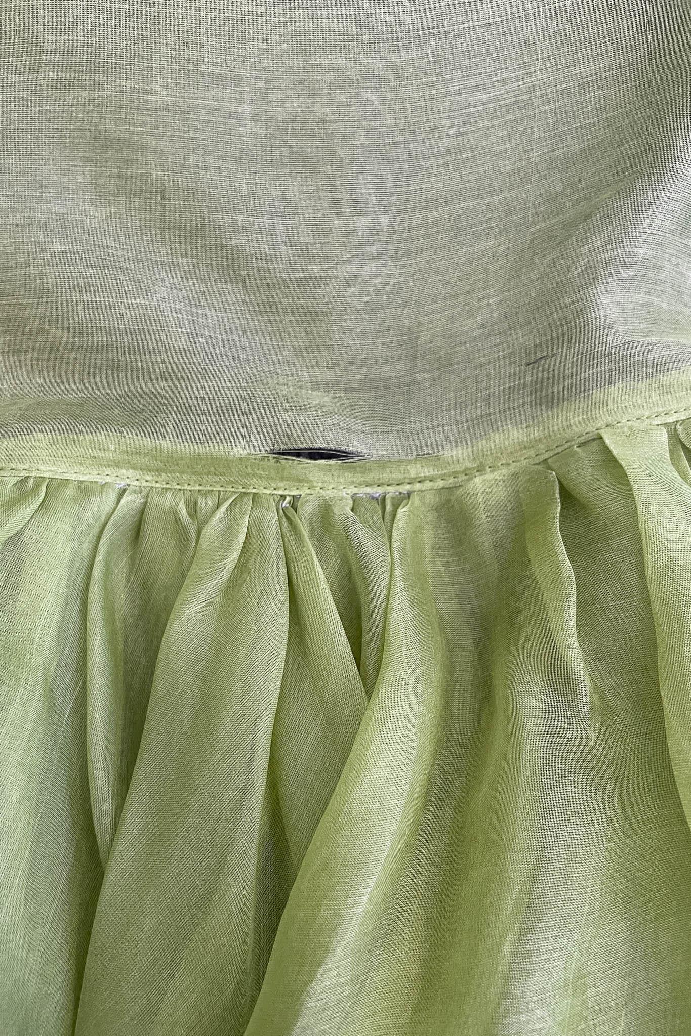 Vintage Complice Green Pouf Tie Skirt 1991 1