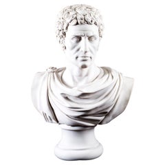 Vintage Composite Marble Bust Marcus Junius Brutus 20th C