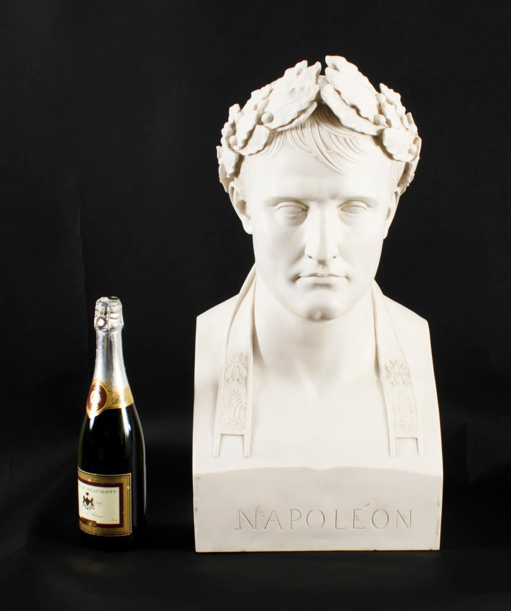 Vintage Composite Marble Bust of Napoleon Bonaparte as Caesar 20th Century For Sale 10