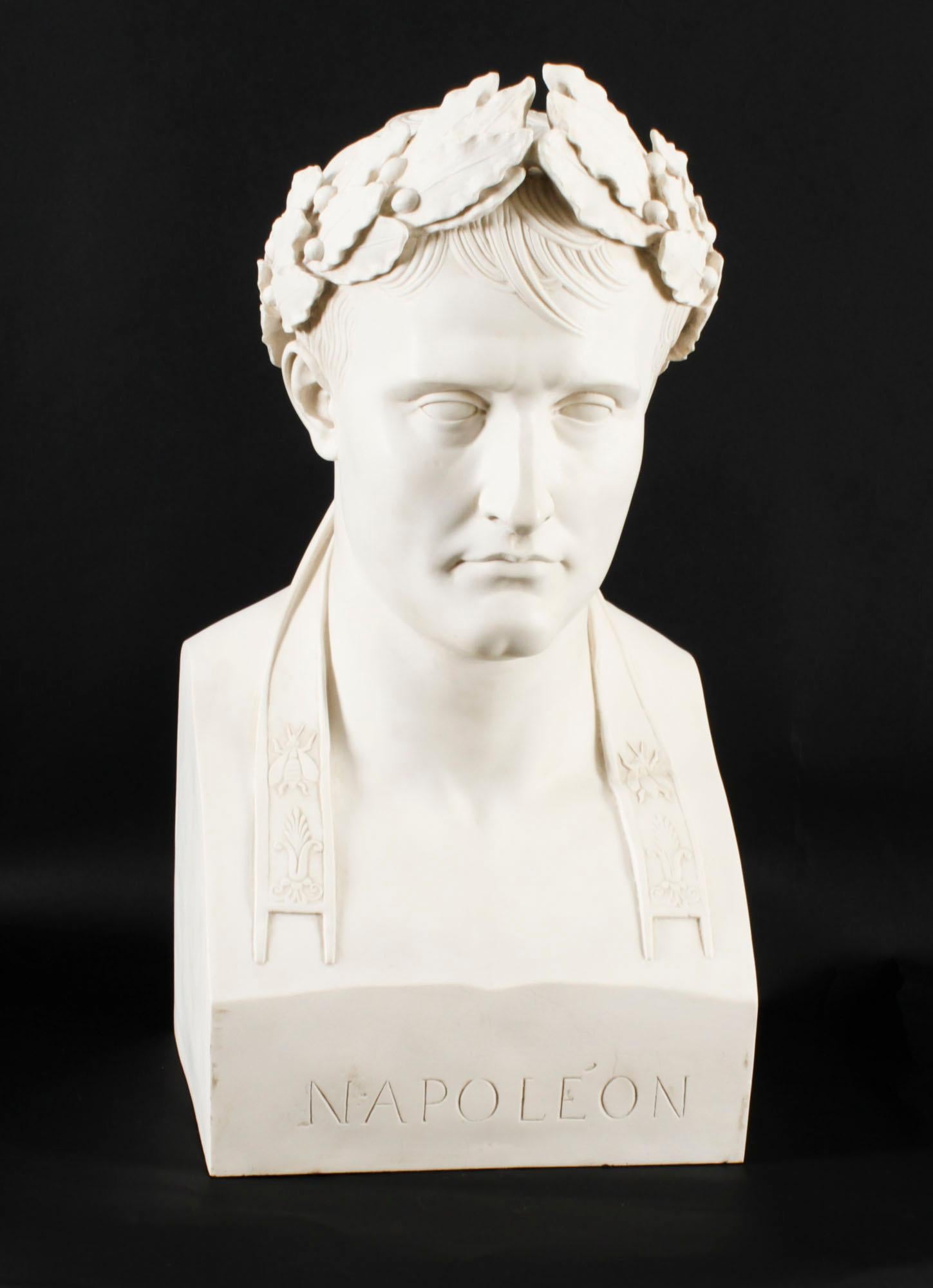 Vintage Composite Marble Bust of Napoleon Bonaparte as Caesar 20th Century For Sale 11