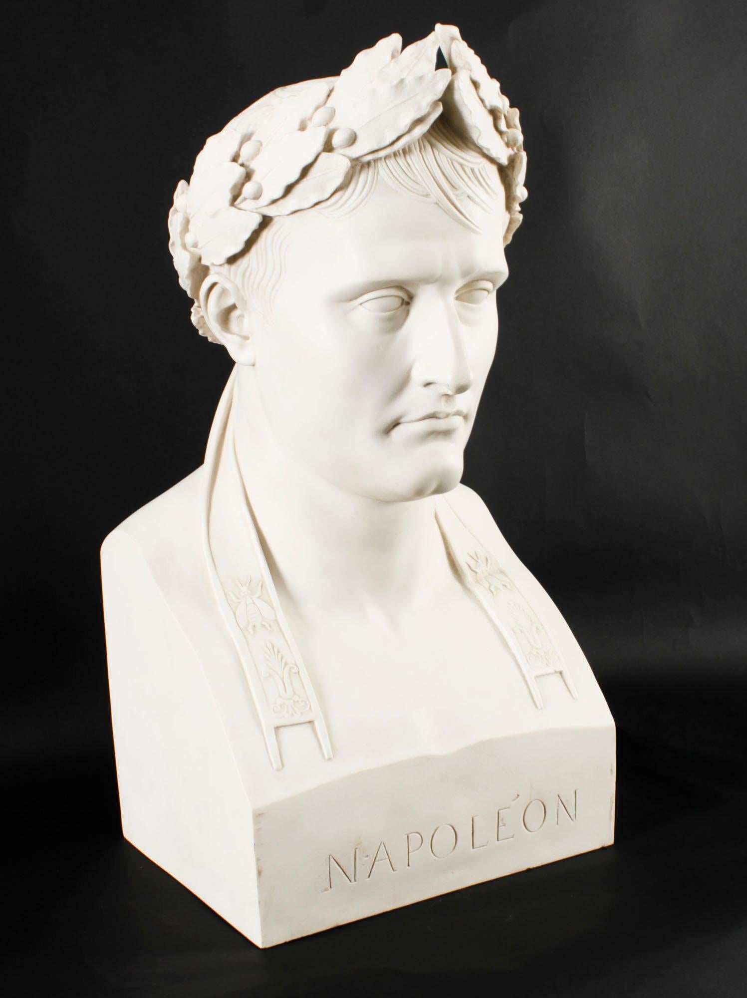 Vintage Composite Marble Bust of Napoleon Bonaparte as Caesar 20th Century For Sale 1