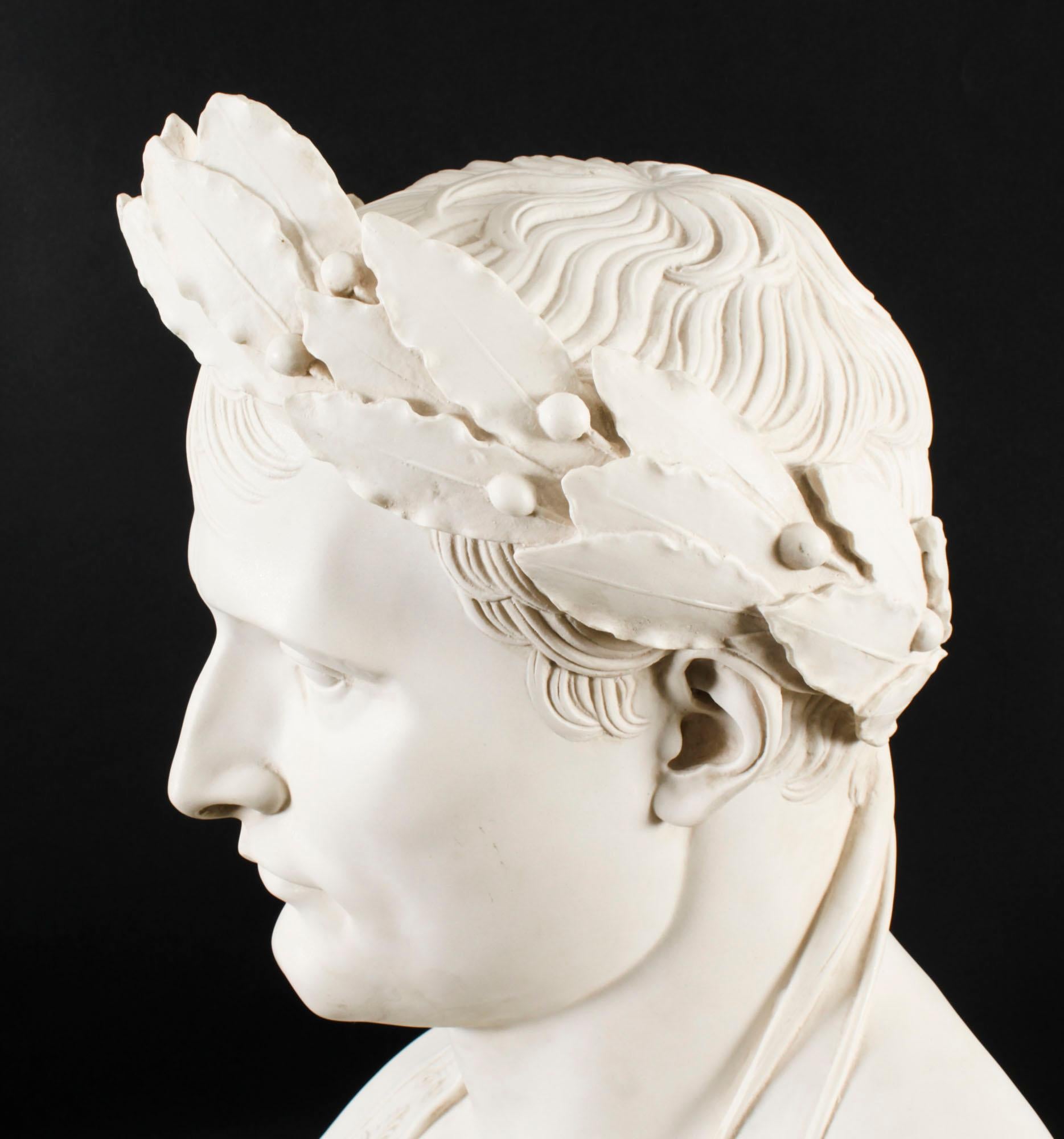 Vintage Composite Marble Bust of Napoleon Bonaparte as Caesar 20th Century For Sale 4