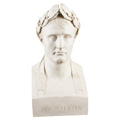 Busto antiguo de mármol compuesto de Napoleón Bonaparte como César Siglo XX