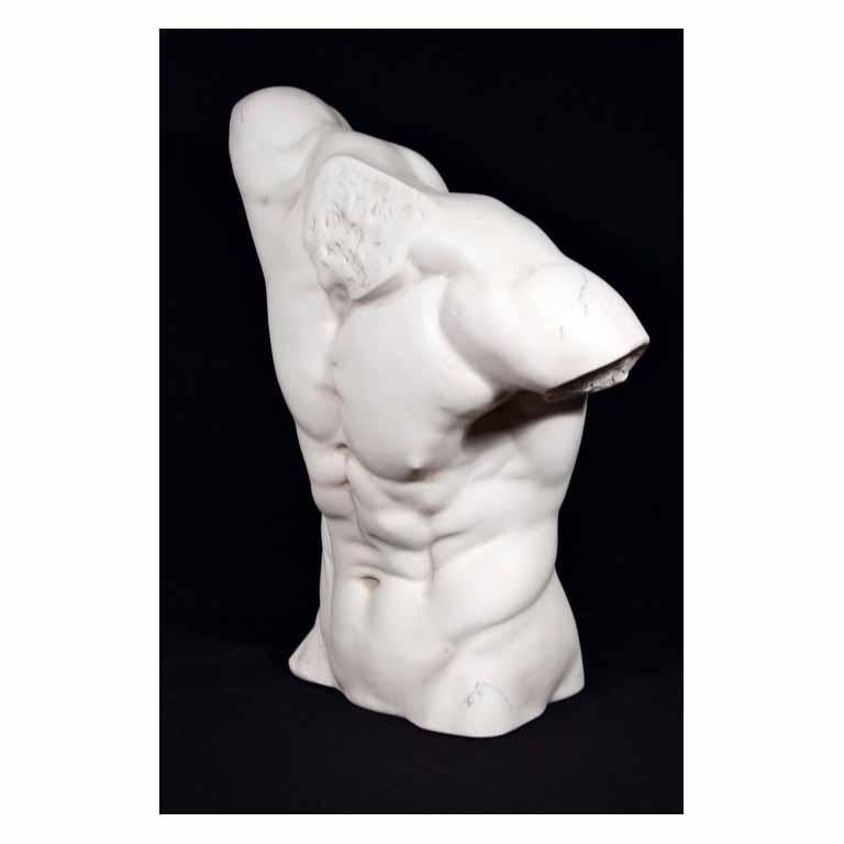 Vintage Composite Marble The Gaddi Torso Hellenic 20th Century In Good Condition For Sale In London, GB