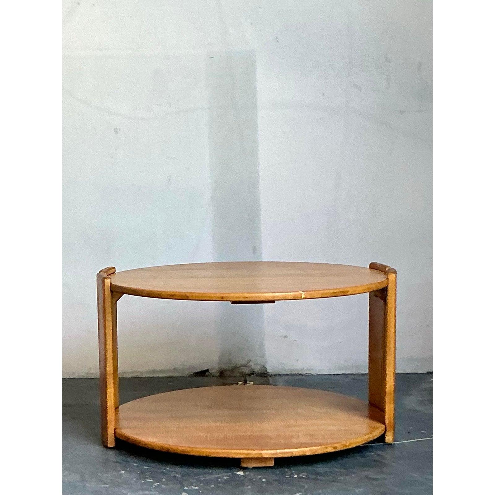 American Vintage Conant Ball Mid-Century Modern Maple Coffee Table For Sale