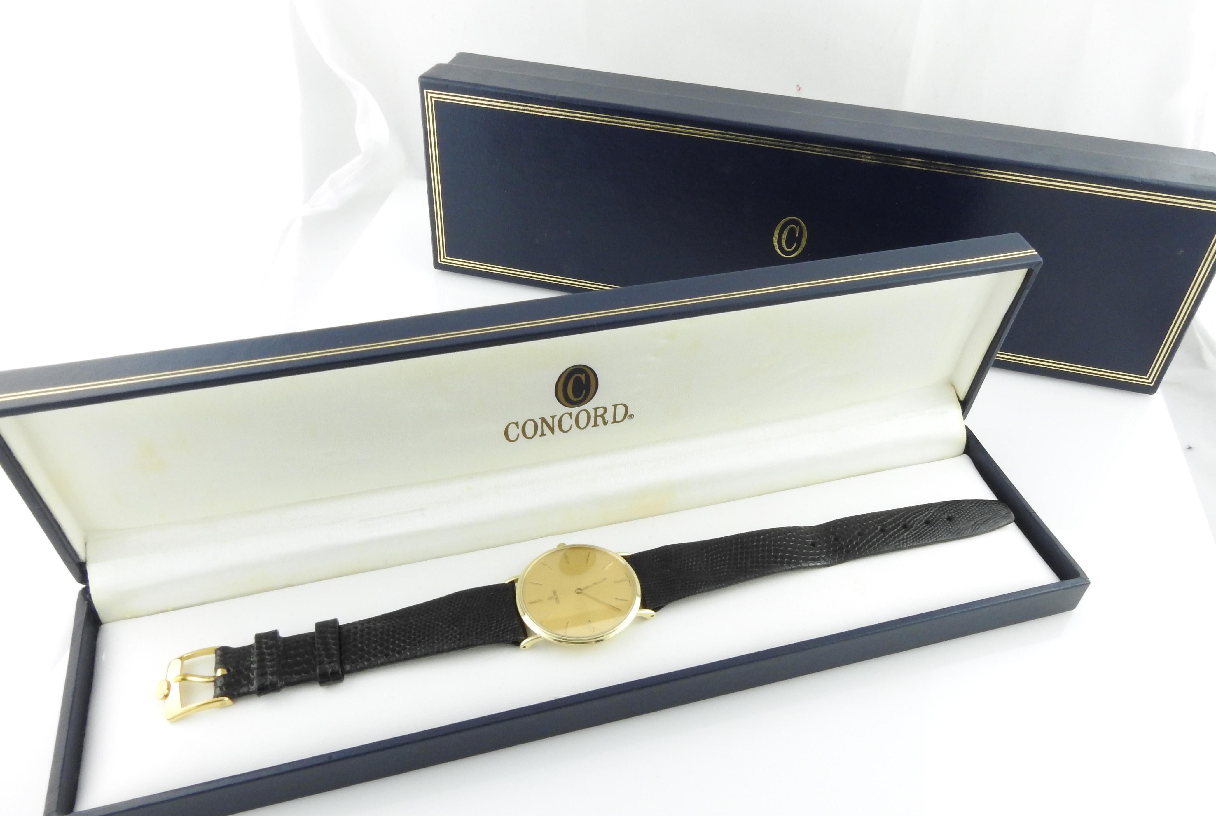Vintage Concord 14K Yellow Gold Men's Watch Ultra Slim 5