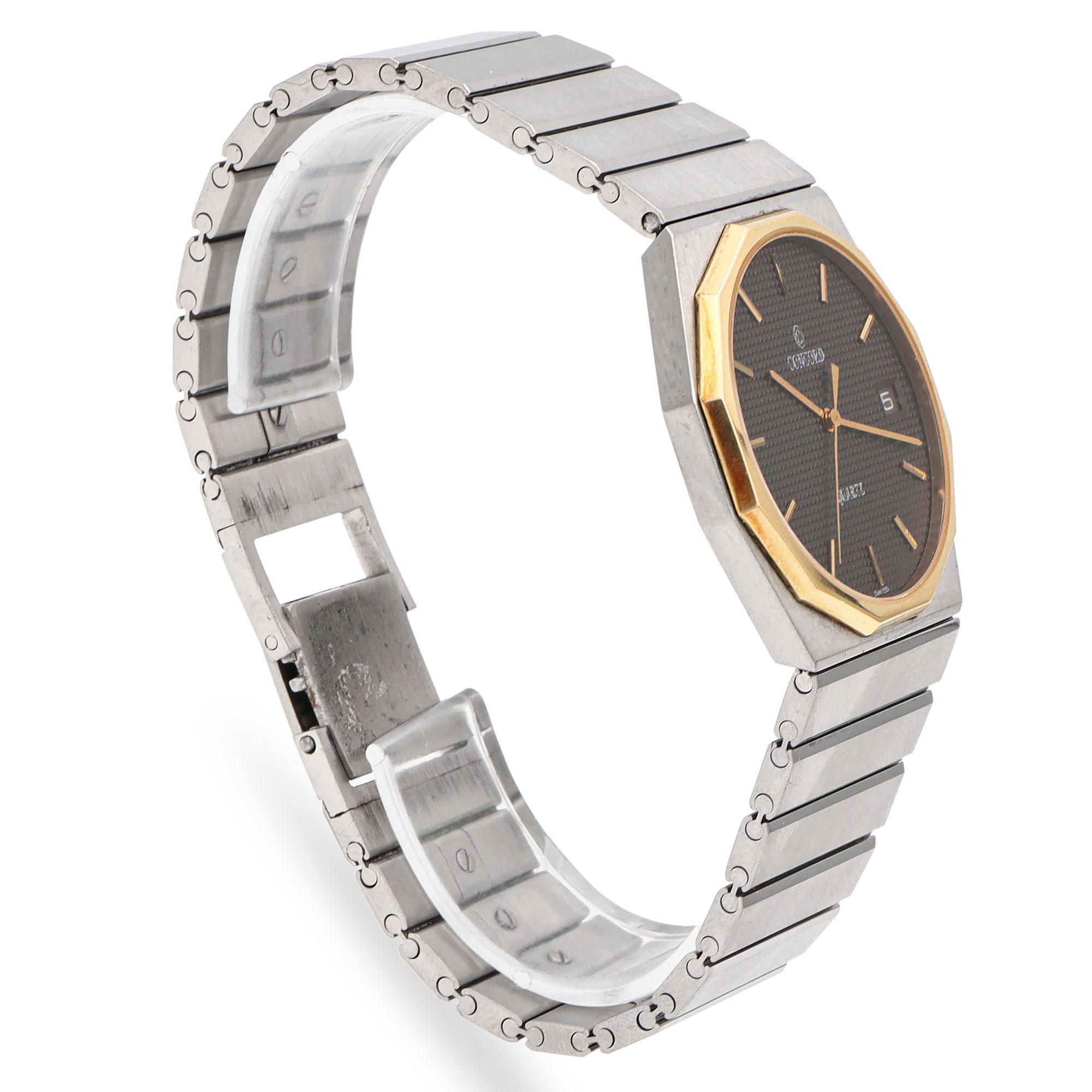 Vintage Concord Mariner SG Ref. 15.72.115.V13 Men's Quartz Date Watch In Good Condition For Sale In New York, NY