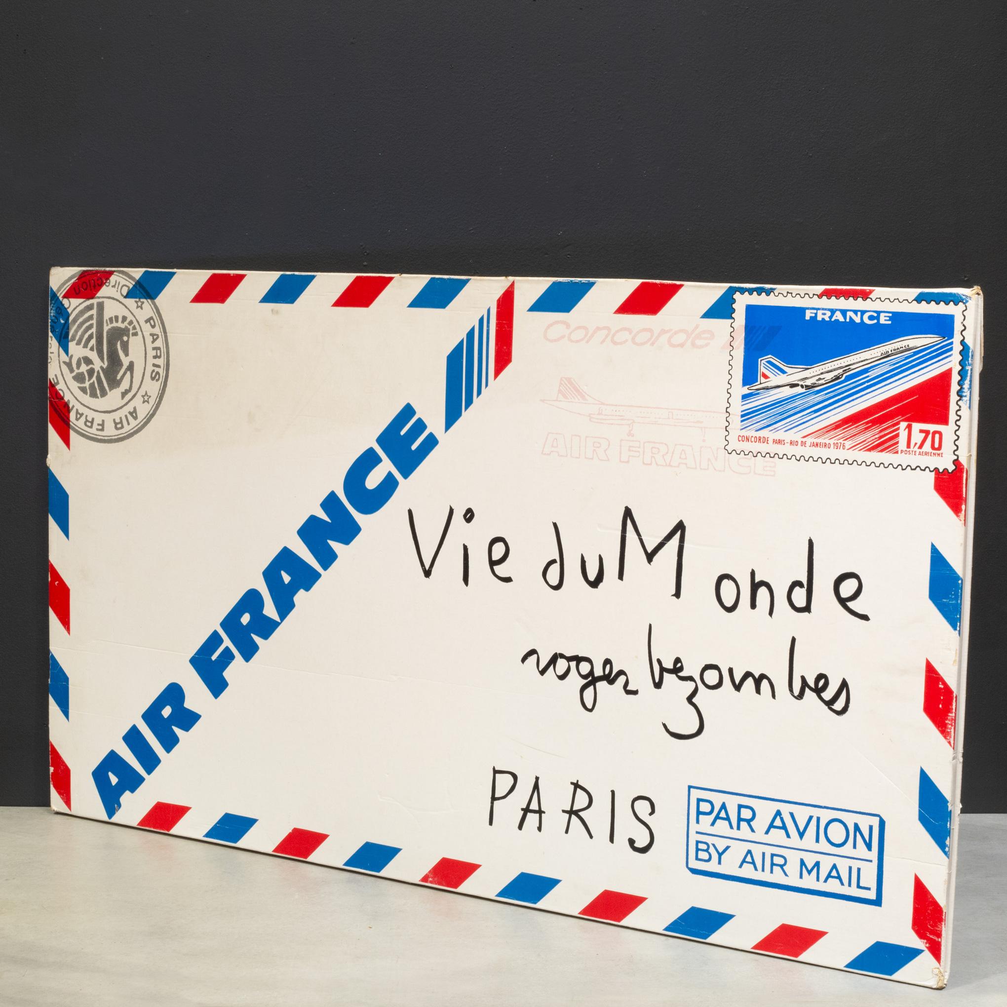 ÜBER

Übergroßer Kartonumschlag der Concorde Air France, der als Werbeverpackung für den Versand von Reisepostern an Reisebüros verwendet wurde.

Abgebildet mit lebensgroßem Handmodell als Maßstab. 

    CREATOR Air France, Frankreich. 
   