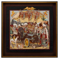 Vintage "Concours D'Elegance Limousines De Voyage" Hermès Silk Scarf by Oliver