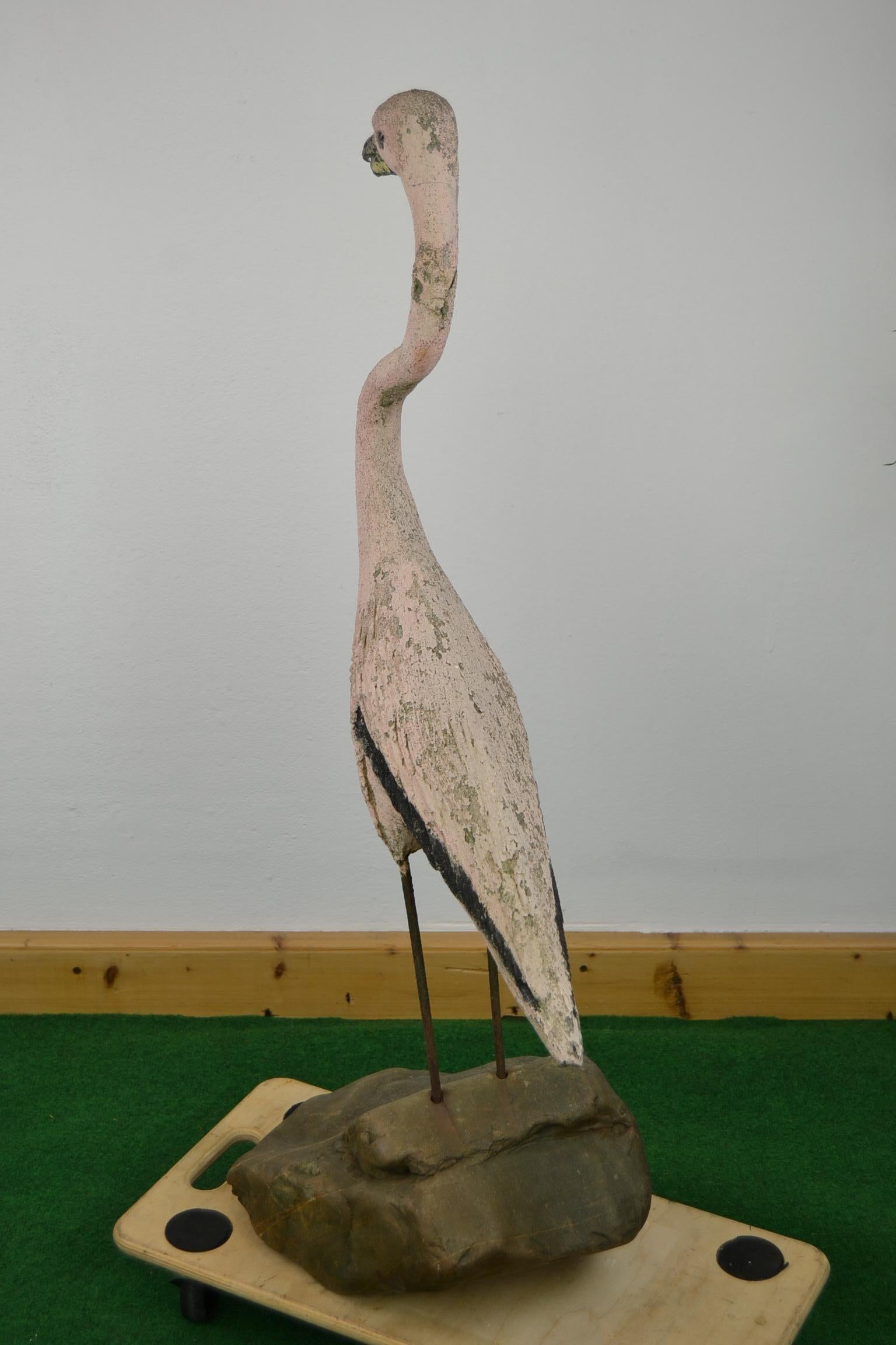 Vintage Concrete Bird Sculptures, 4 pieces of Garden Birds, France In Good Condition In Antwerp, BE